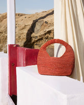 Raffia Halfmoon Bag |