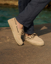 Suede Boat-Shoes Espadrilles |
