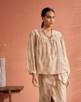 Printed Silk Cotton Voile<br />Baja Shirt |