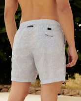 Printed Radial Triangles Swim Shorts |