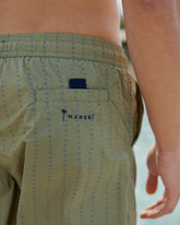 Printed Linear Triangles Swim Shorts |