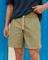 Printed Ikat With Palm Swim Shorts |