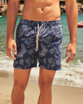 Stone Washed Printed Nylon Swim Shorts |