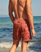 Stone Washed Printed Nylon Swim Shorts |
