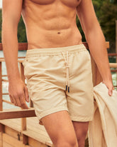 Recycled Polyester And Linen Blend Swim Shorts |