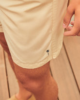Recycled Polyester And Linen Blend Swim Shorts |