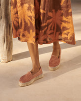 Raffia Stripes Double Sole Espadrilles |