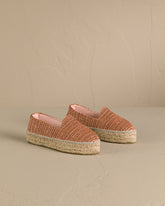 Raffia Stripes Double Sole Espadrilles |