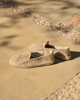 Raw Woven Silk And Cotton Espadrilles |