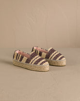 Raffia Stripes Double Sole Espadrilles |