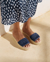 Raffia Stripes Double Sole Slides |