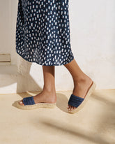 Raffia Stripes Double Sole Slides |