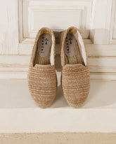 Raffia Stripes Double Sole Espadrilles |