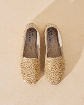 Coarse Woven Raffia Flat Espadrilles |