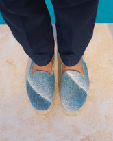 Distressed Woven Cotton Espadrilles |