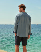 Washed Linen Nassau Polo Shirt |