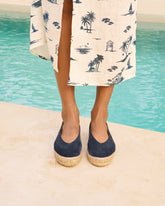 Suede Ballet Flat Espadrilles |