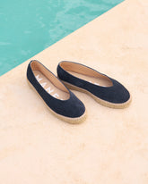 Suede Ballet Flat Espadrilles |