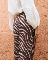 Printed Silk Cotton Voile Marbella Trousers |