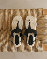 Sophia Leather and Jute Sandals |