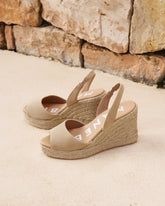 Suede Slingback Wedge Espadrilles |