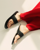 Be Canvas & Leather Thong Sandals |
