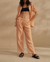 Printed Washed Linen Belem Trousers |