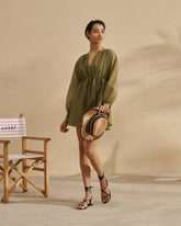 Silk Cotton Voile Minorca Dress |