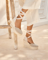 Organic Hemp Heart-Shaped Wedge Espadrilles |