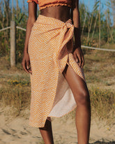 Printed Linen Lencois Skirt |