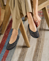 Leather Woven Ballet Flats |