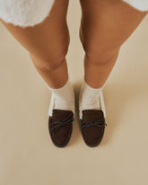 Suede Mocassins With Faux Fur |