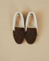 Suede Mocassins With Faux Fur |