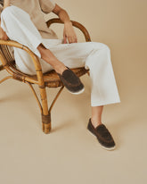 Suede Loafers With Faux Fur |