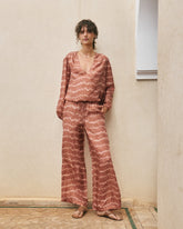Printed Silk Marbella Trousers |