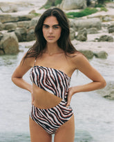 Cut-Out One-Shoulder One-Piece |
