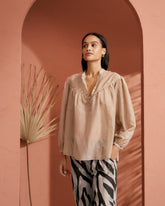 Camicia Baja in voile di seta e cotone |