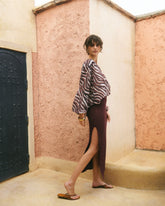 Printed Silk Cotton Voile Monterey Shirt |