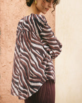 Printed Silk Cotton Voile Monterey Shirt |