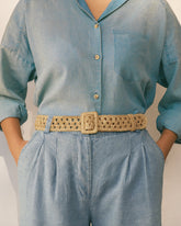 Weaving Raffia Belt |