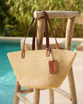 Rust Raffia & Leather New Basket Bag |