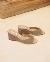 Suede Mule Wedge Espadrilles |
