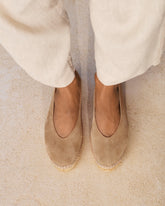 Suede Ballet Flat Espadrilles |