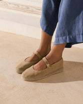 Suede Mary Jane Espadrilles |