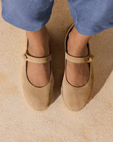 Suede Mary Jane Espadrilles |