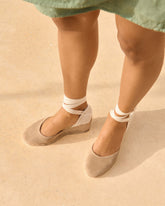 Suede Low Wedge Espadrilles |