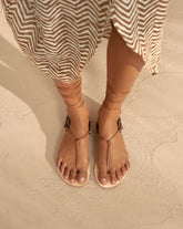 Be Leather And Resin Ring Sandals |