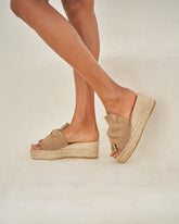 Suede Platforms With Knot |