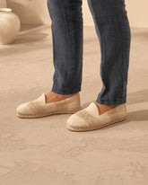 Distressed Woven Cotton Espadrilles |