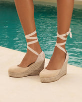 Suede Wedge Espadrilles - Women's Shoes | 